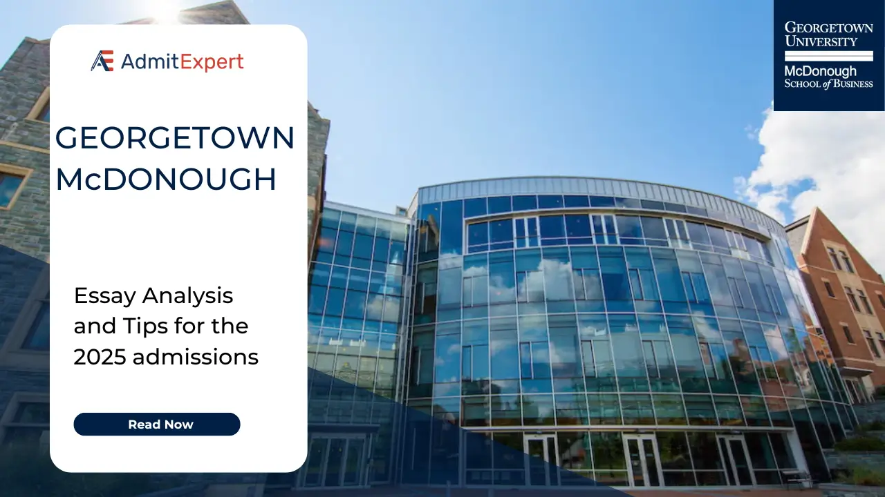 Georgetown McDonough MBA essay analysis